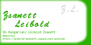 zsanett leibold business card
